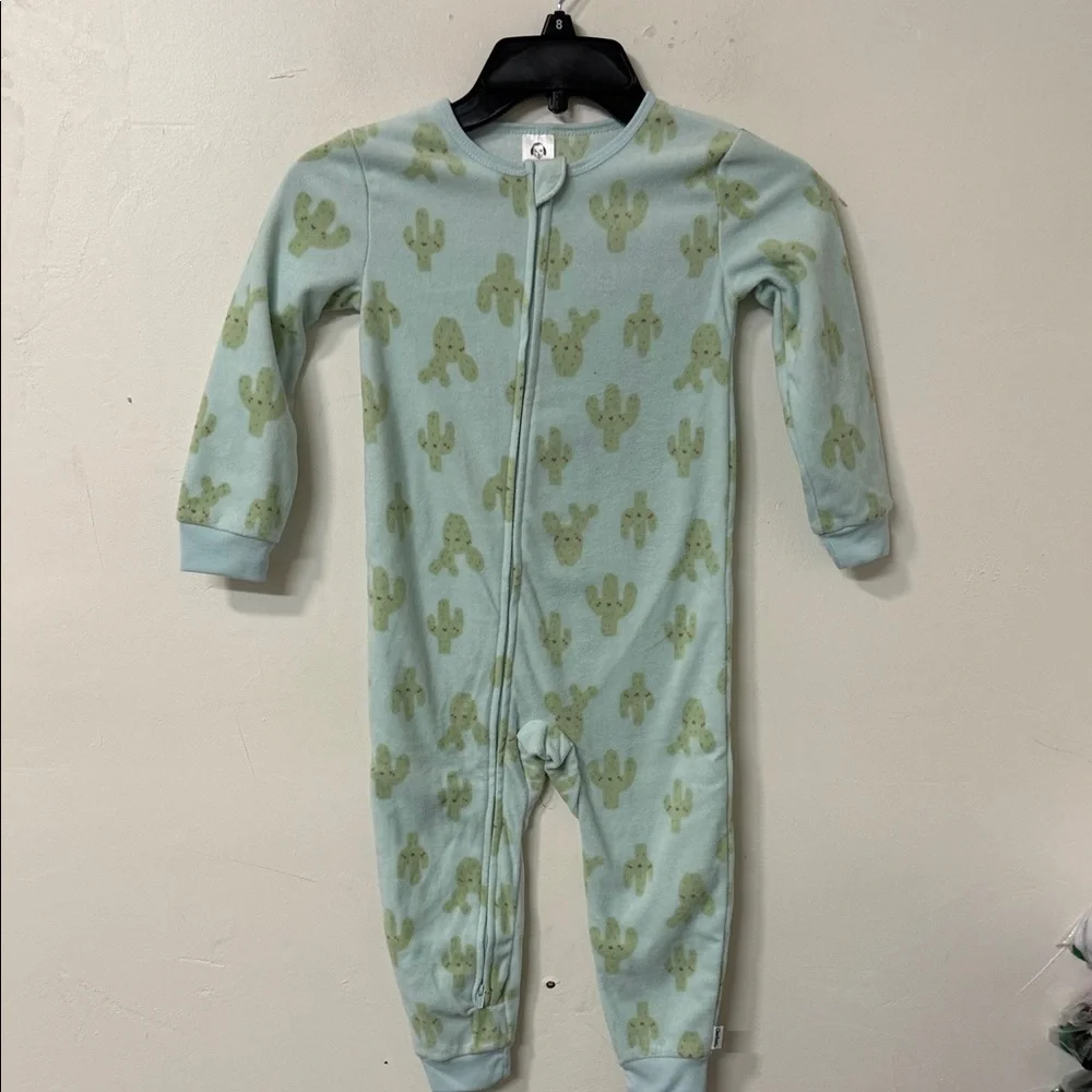 Gerber Cactus Print Footie - Light Green